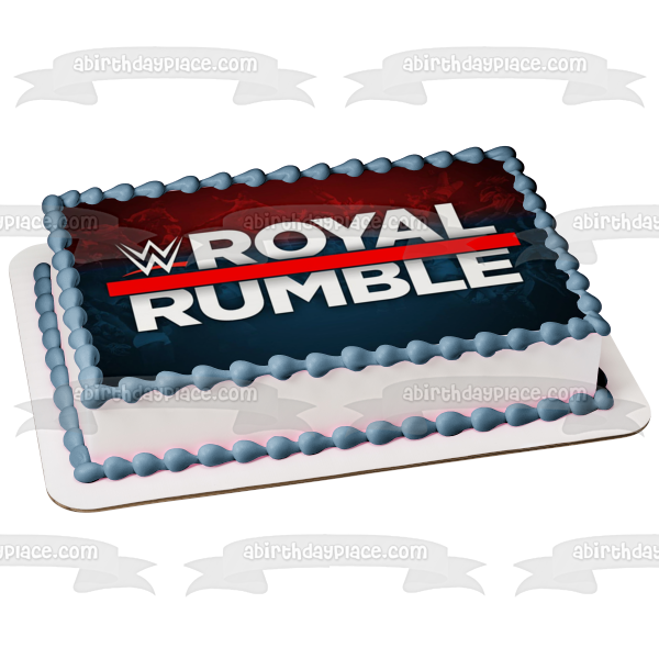 WWE Royal Rumble Logo Wrestling Edible Cake Topper Image ABPID50778