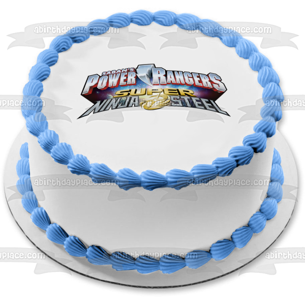 Imagen comestible para decoración de tarta con logotipo de Saban's Power Rangers Super Ninja Steel ABPID50655 