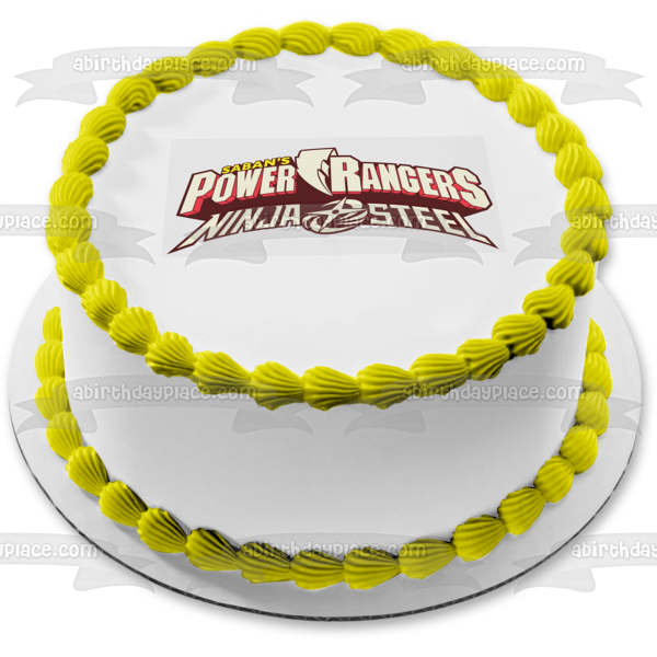 Imagen comestible para decoración de tarta con el logotipo de Ninja Steel de los Power Rangers de Saban ABPID50656 