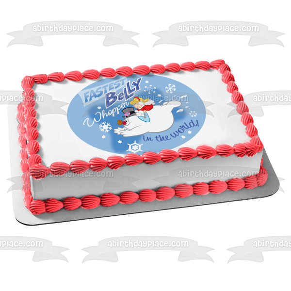 Frosty and Karen Fastest Belly Whopper In the World Edible Cake Topper Image ABPID50802