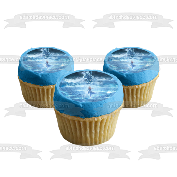 Frozen 2 Elsa Nokk Water Horse Water Spirit Adorno comestible para tarta Imagen ABPID50663 