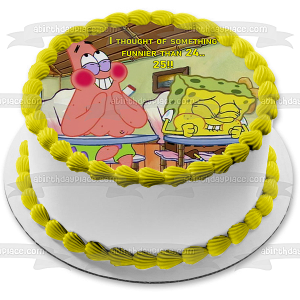 SpongeBob SquarePants What's Funnier Than 24 Edible Image Cake Topper -  PartyCreationz