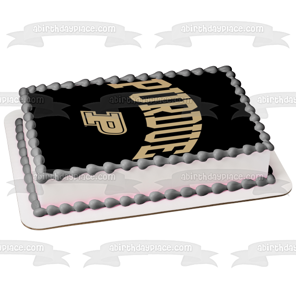 Imagen comestible para tarta con logotipo de Purdue University Boilermakers NCAA College Sports ABPID51005 