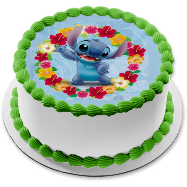 Personalised Birthday Cake Topper Custom Cake Decoration Stitch
