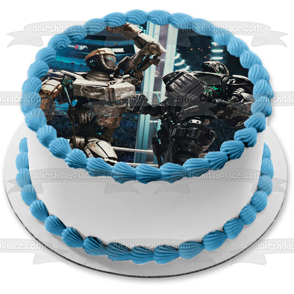 Imagen comestible para tarta con diseño de robot de lucha de acero real, átomo, boxeo, Zeus, ABPID50888 