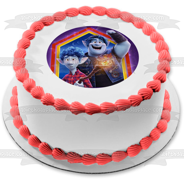 Adelante Ian Lightfoot Barley Lightfoot Disney Pixar decoración comestible para tarta imagen ABPID51052 