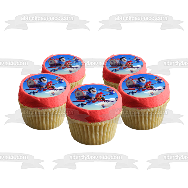 Servicio de Transporte Tots Tiny Ones T.Ot.S. Disney Junior Freddy el Flamenco Pip el Pingüino Junior Flyers Adorno comestible para tarta Imagen ABPID51079 