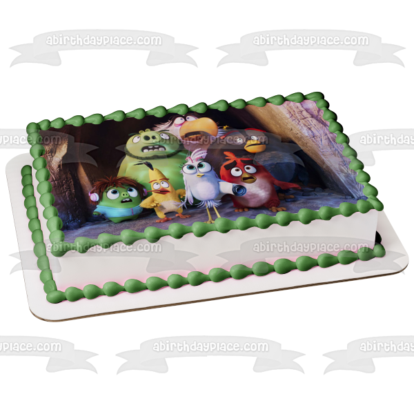 Decoración comestible para tarta con diseño de Angry Birds 2, madre de cerdo, Terrence Silver Leonard Cave, imagen ABPID51097 