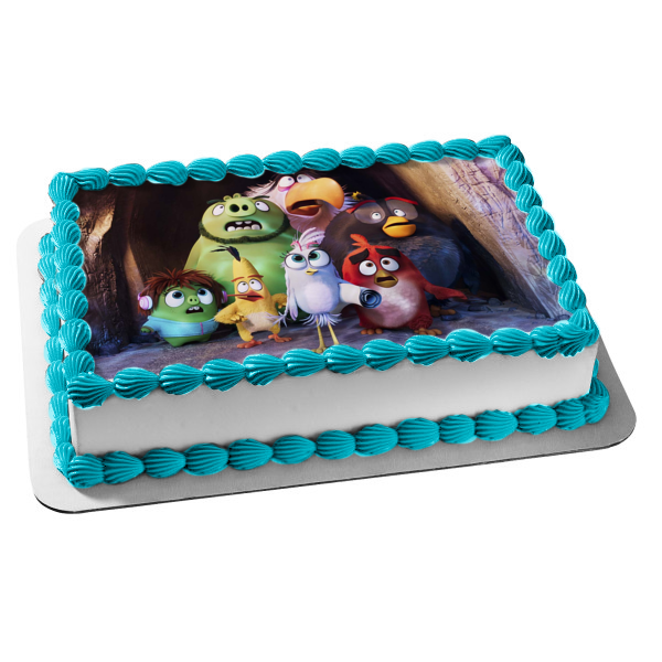 Decoración comestible para tarta con diseño de Angry Birds 2, madre de cerdo, Terrence Silver Leonard Cave, imagen ABPID51097 