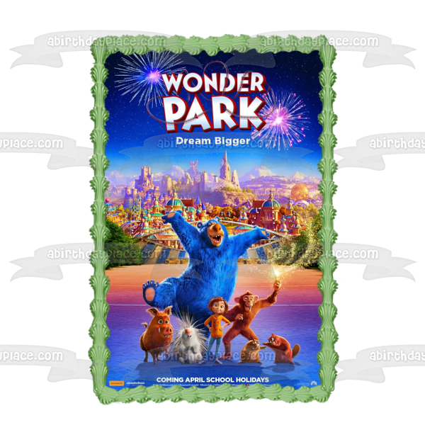 Póster de la película Wonder Park Dream Bigger June Bailey Boomer Gus Gretta Peanut Cooper Steve Edible Cake Topper Imagen ABPID51107 