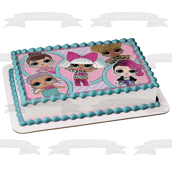 LOL Surprise Queen Bee Rocker Splash Queen Fancy Diva Decoración comestible para tarta Imagen ABPID50954 