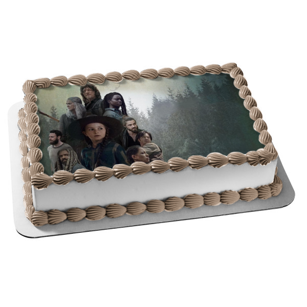 The Walking Dead Season 10 Carol Darryl Dixon Judith Jesus Michonne Aaron Ezekiel Eugine Edible Cake Topper Image ABPID51119