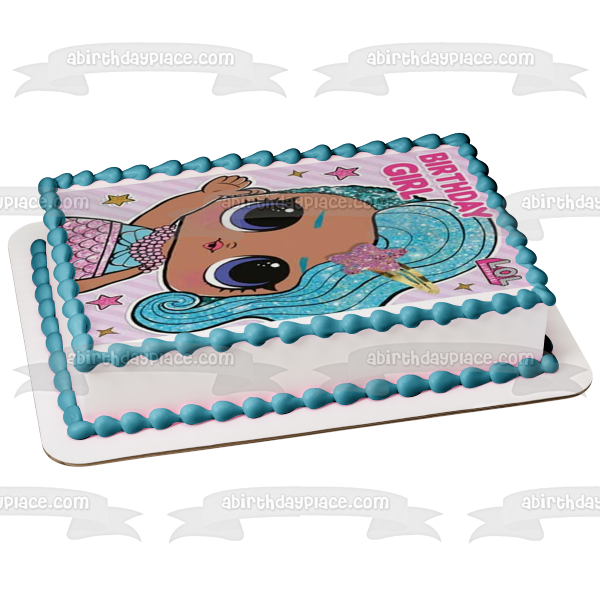 Imagen comestible para tarta LOL Surprise Splash Queen Birthday Girl ABPID50980 