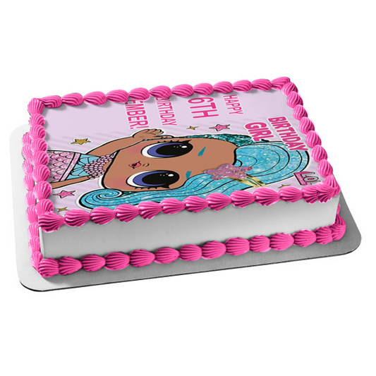 Imagen comestible para tarta LOL Surprise Splash Queen Birthday Girl ABPID50980 