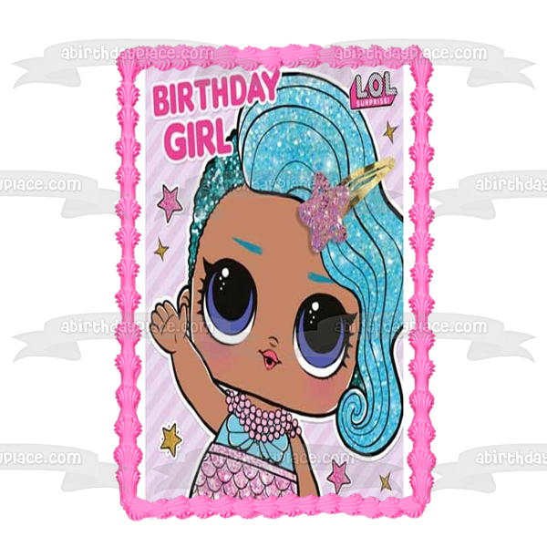 Imagen comestible para tarta LOL Surprise Splash Queen Birthday Girl ABPID50980 