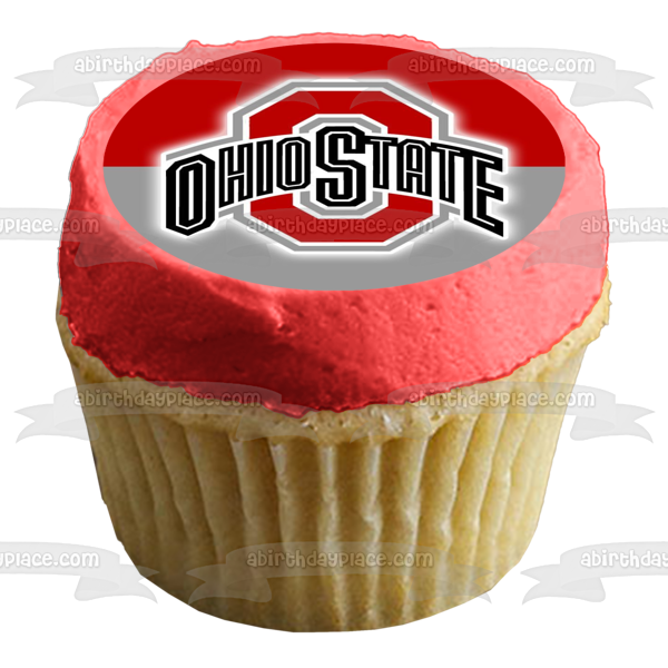 Imagen comestible para tarta con el logotipo de los Buckeyes de la Universidad Estatal de Ohio, NCAA, deportes universitarios, ABPID50996 