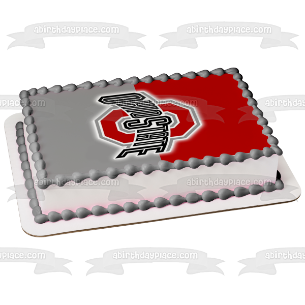 Imagen comestible para tarta con el logotipo de los Buckeyes de la Universidad Estatal de Ohio, NCAA, deportes universitarios, ABPID50996 