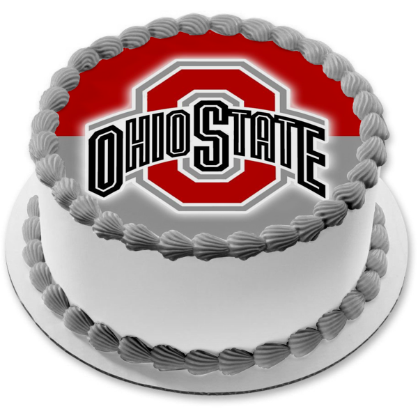 Imagen comestible para tarta con el logotipo de los Buckeyes de la Universidad Estatal de Ohio, NCAA, deportes universitarios, ABPID50996 