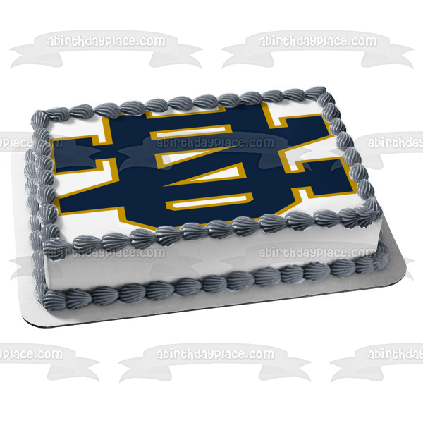 Imagen comestible para tarta con logotipo irlandés de la Universidad de Notre Dame Fighting NCAA College Sports ABPID50999 