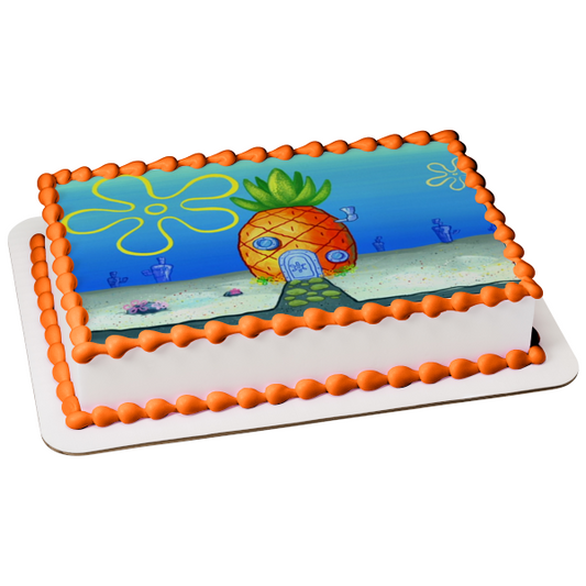 SpongeBob SquarePants Pineapple House Bikini Bottom Edible Cake Topper Image ABPID51171