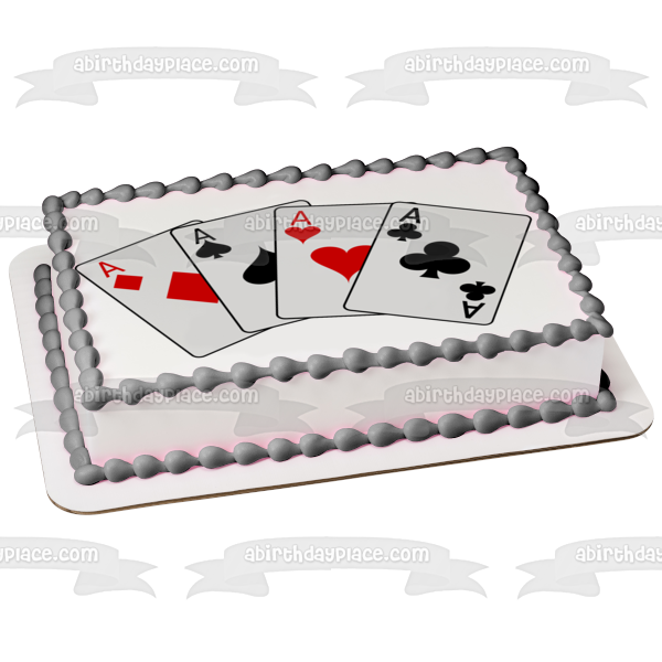 Naipes All Aces Casino Imagen comestible para decoración de tarta ABPID51176 