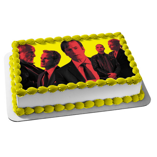 Better Call Saul Season 5 Saul Goodman Jessie Pinkman Michael Kim Wexler Nacho Vagra Edible Cake Topper Image ABPID51186