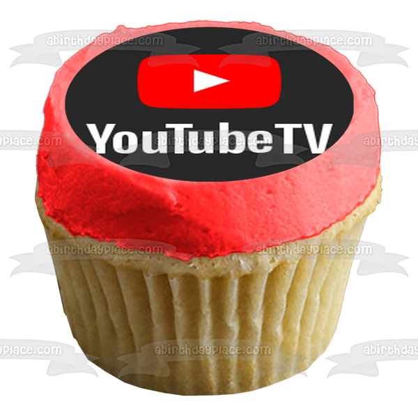 Imagen comestible para decoración de tarta con el logotipo de Youtube TV ABPID51314 