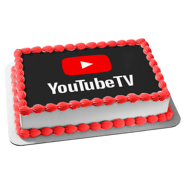 Imagen comestible para decoración de tarta con el logotipo de Youtube TV ABPID51314 