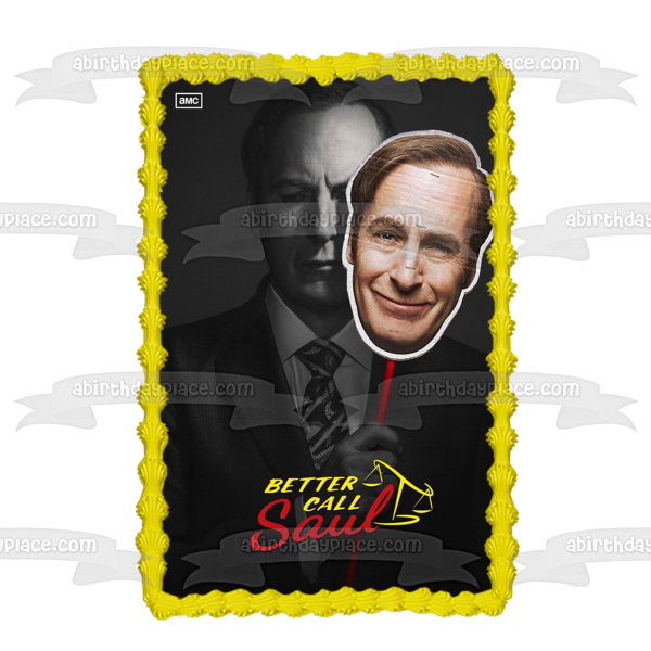 Better Call Saul Temporada 5 Saul Goodman Happy Face Mask Imagen comestible para decoración de tarta ABPID51233 