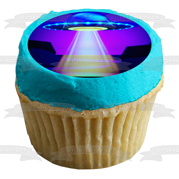 Spaceship Ufo Edible Cake Topper Image ABPID54113