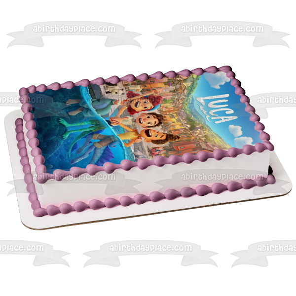 Póster de la película Luca Disney Pixar Giulia Marcovaldo Alberto Scorfano Imagen comestible para tarta ABPID54118 