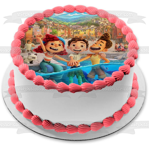 Póster de la película Luca Disney Pixar Giulia Marcovaldo Alberto Scorfano Imagen comestible para tarta ABPID54118 