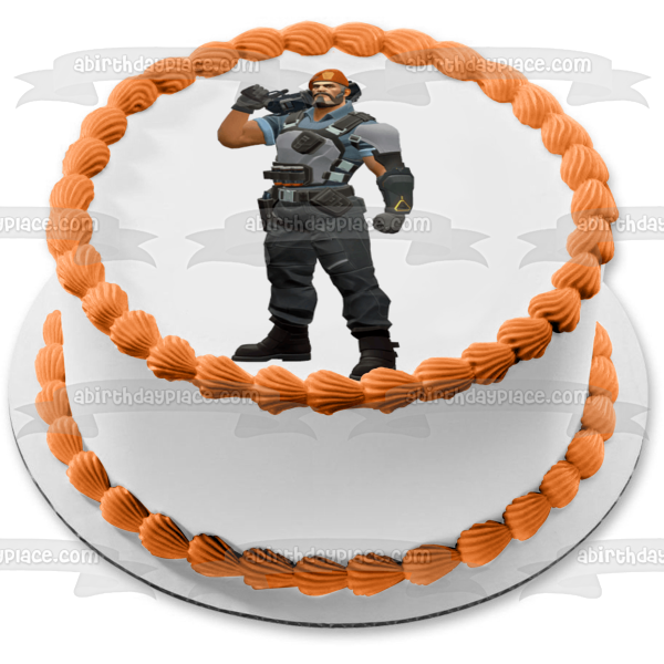 Valorant Brimstone Edible Cake Topper Image ABPID51715