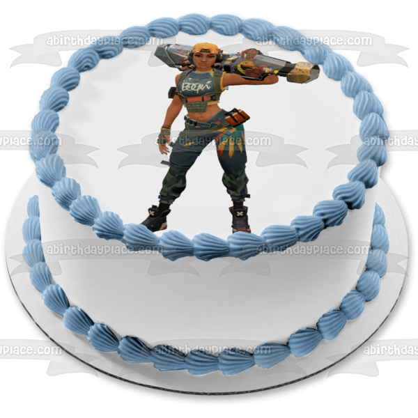 Imagen comestible para decoración de tarta con personaje de Valorant Raze ABPID51720 