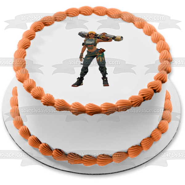 Imagen comestible para decoración de tarta con personaje de Valorant Raze ABPID51720 