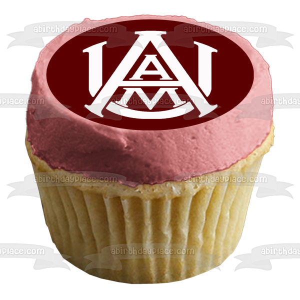 Imagen comestible para decoración de tarta con el logotipo de Alabama A&amp;M ABPID51728 