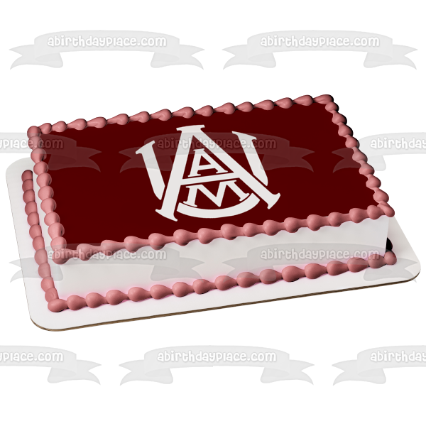 Imagen comestible para decoración de tarta con el logotipo de Alabama A&amp;M ABPID51728 