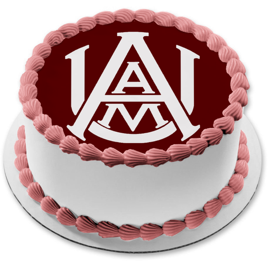 Imagen comestible para decoración de tarta con el logotipo de Alabama A&amp;M ABPID51728 