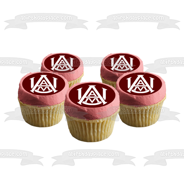 Imagen comestible para decoración de tarta con el logotipo de Alabama A&amp;M ABPID51728 