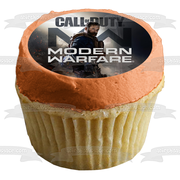 Imagen comestible para decoración de tarta con el logotipo del Capitán Price de Call of Duty: Modern Warfare ABPID51740 