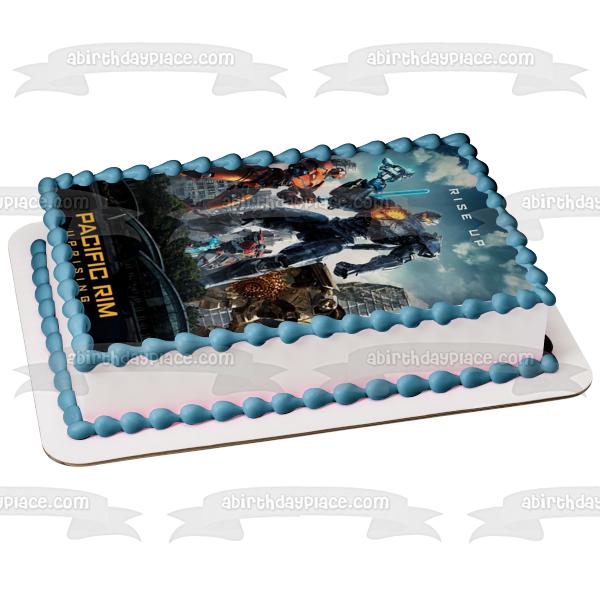 Imagen de decoración comestible para tarta de Pacific Rim Uprising Rise Up Jagers ABPID01192 