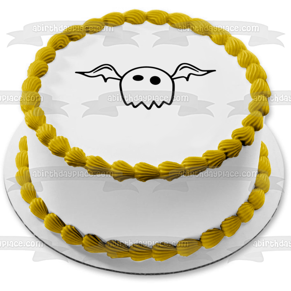 Adorno comestible para tarta con alas de murciélago, fantasma, imagen ABPID51753 