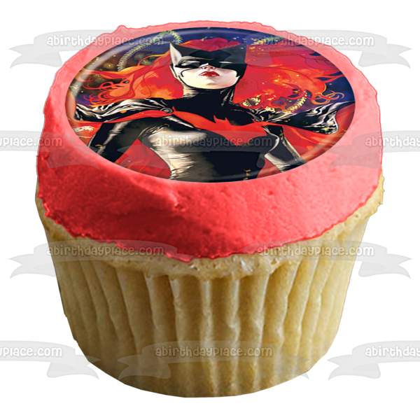 Imagen de decoración comestible redonda para tarta de Batwoman ABPID51759 