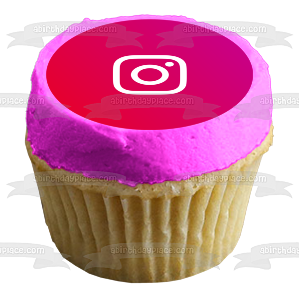 Nuevo Instagram con fondo Imagen de adorno comestible para pastel ABPID51772 