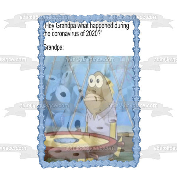 Bob Esponja Pantalones Cuadrados Coronavirus Meme Papel Higiénico Adorno Comestible Para Pastel Imagen ABPID51859 