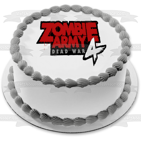 Imagen comestible para decoración de tarta con el logotipo de Zombie Army 4: Dead War ABPID51907 