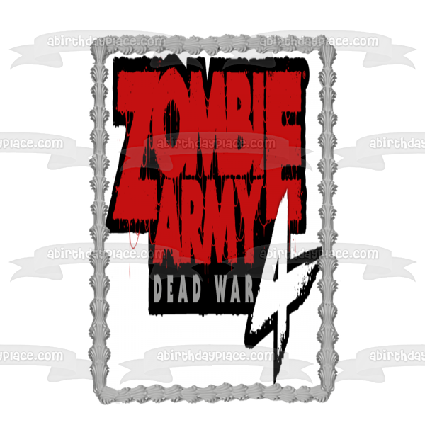 Imagen comestible para decoración de tarta con el logotipo de Zombie Army 4: Dead War ABPID51907 