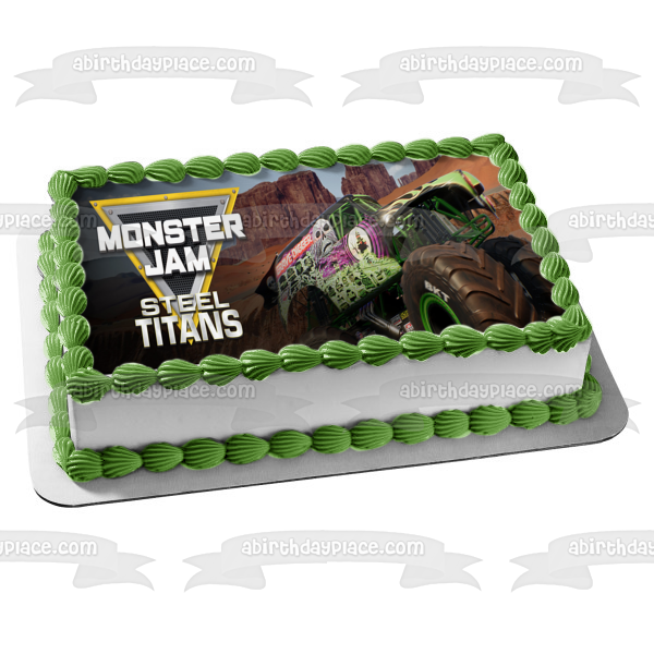 Imagen comestible para tarta de Monster Jam Steel Titans Grave Digger ABPID51908 