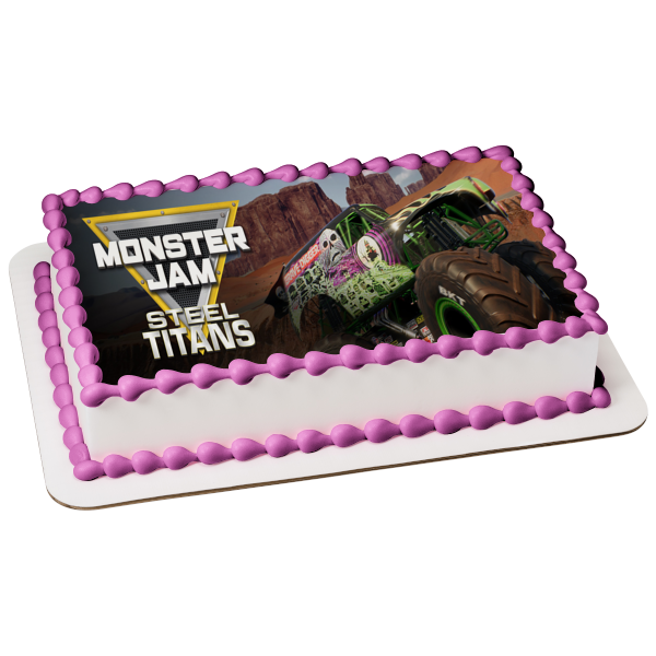 Imagen comestible para tarta de Monster Jam Steel Titans Grave Digger ABPID51908 