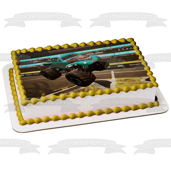 Decoración comestible para tarta con latigazo cervical de los titanes de acero de Monster Jam, imagen ABPID51911 